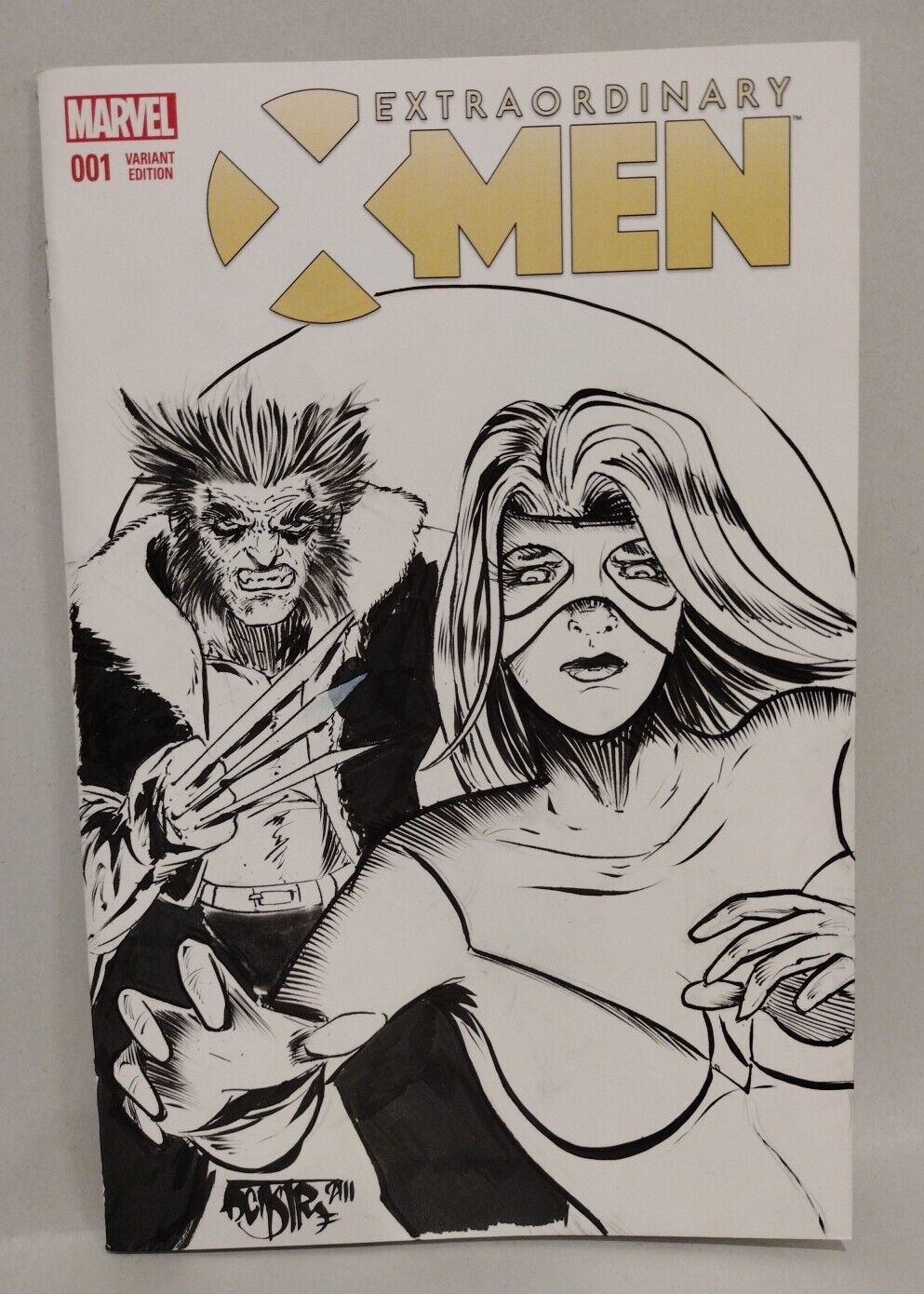 Extraordinary X-Men #1 (2016) Marvel Sketch Cover Variant Comic W Original Art