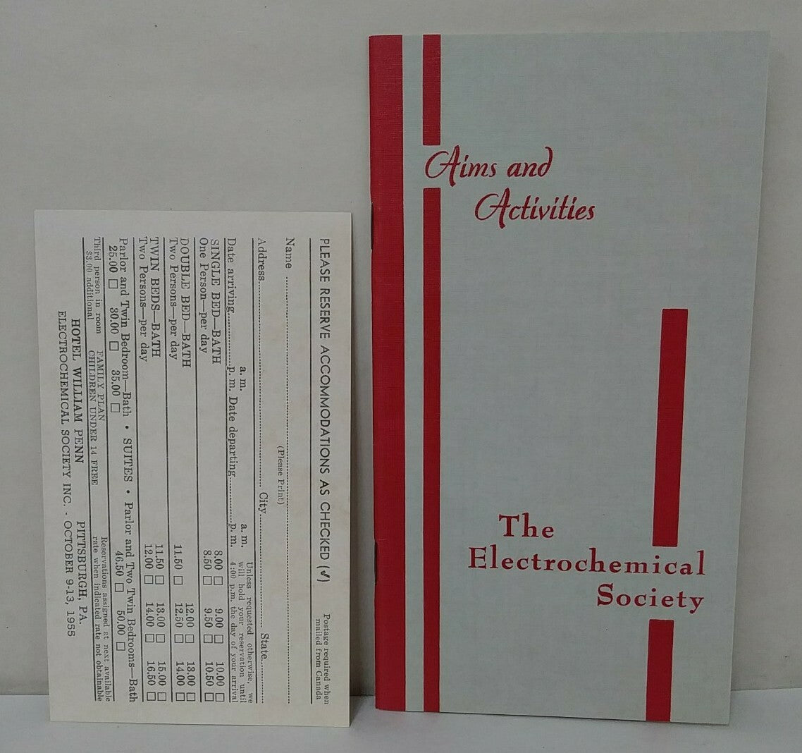 Electrochemical Society (1955) Journal Magazine Lot + Conference Program w Memo