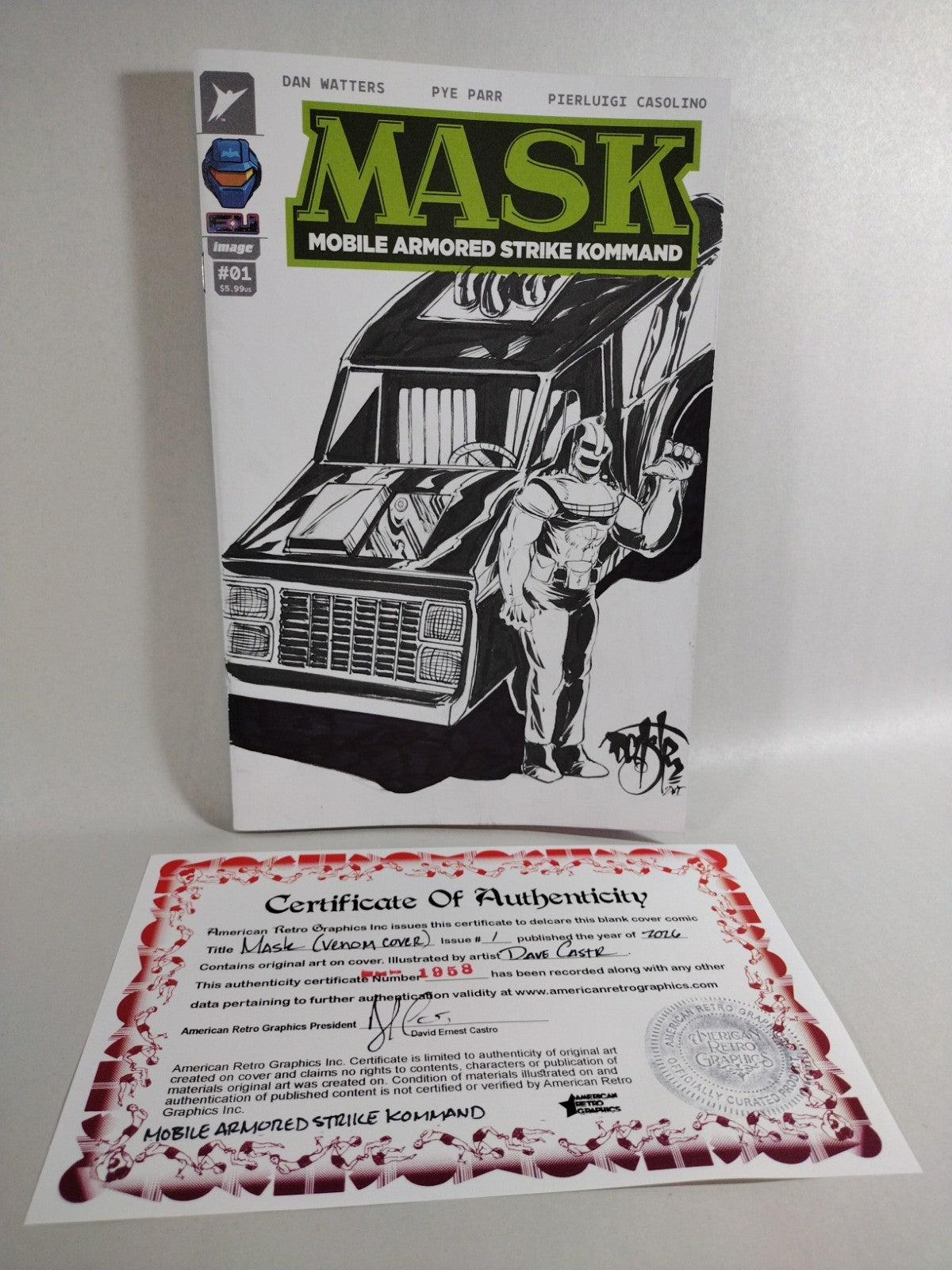 Mask #1 (2026) Image Skybound Sketch Cover Variant W Original Dave Castr Art