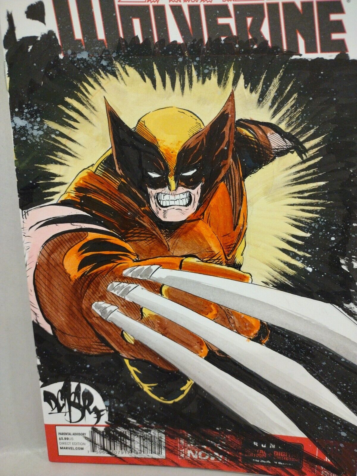 Savage Wolverine 14 (2014) Marvel Blank Variant Comic w Original Dave Castr Art