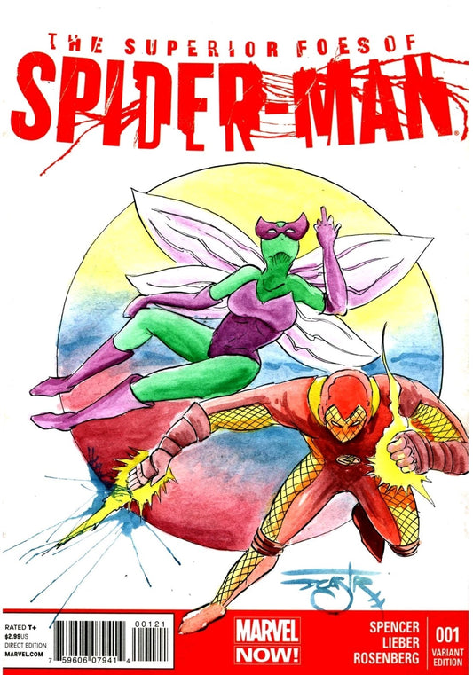 Superior Foes of Spider-Man 1 Marvel Sketch Variant Comic W Original DCastr Art 