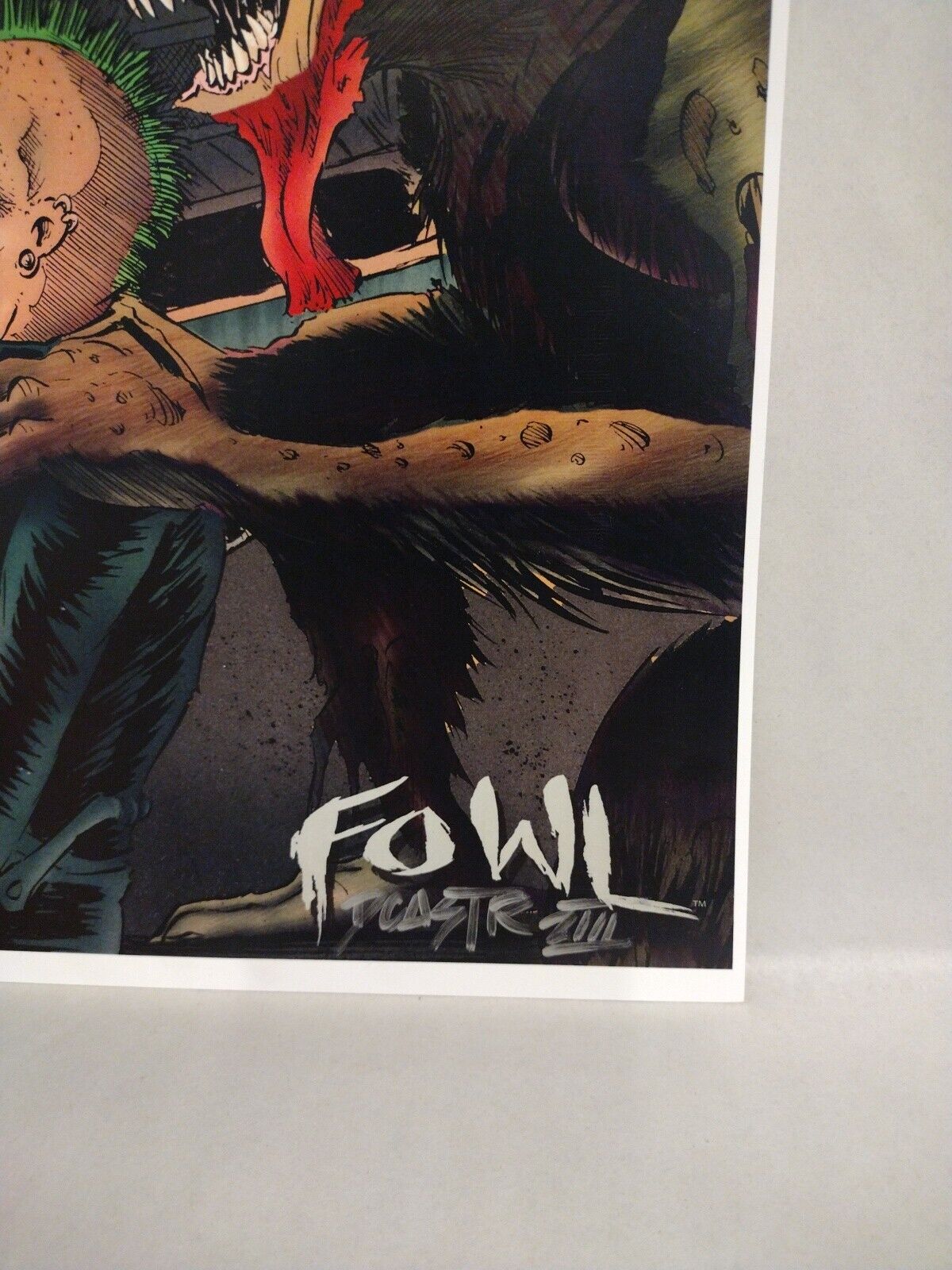 The Fowl 11 X 17 Dave Castr Signed Limited Horror Comic Print Puzzle Palette