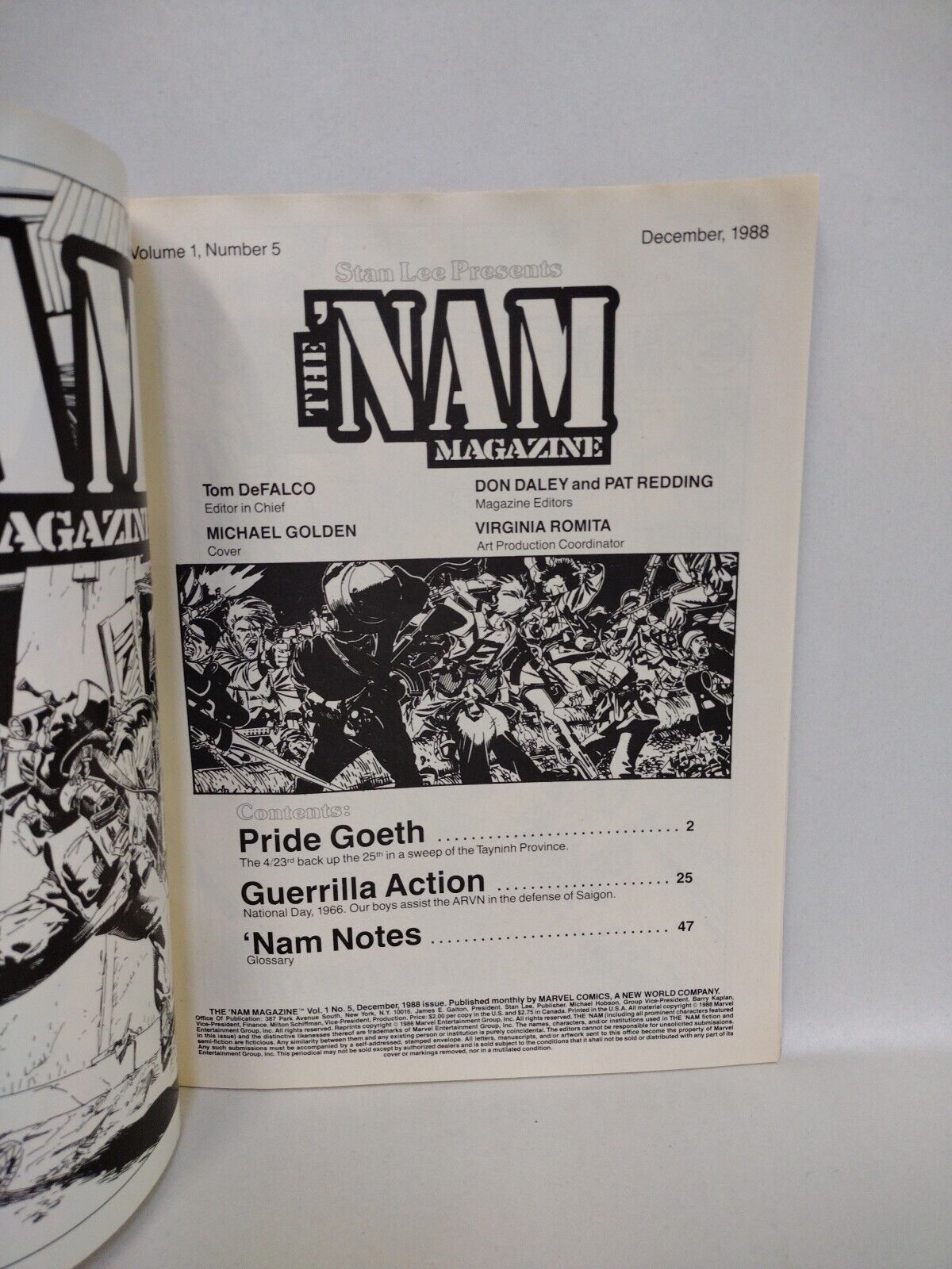 The NAM Magazine (1988) Marvel Comic Lot Set #1 2 3 4 5 6 7 Michael Golden VF