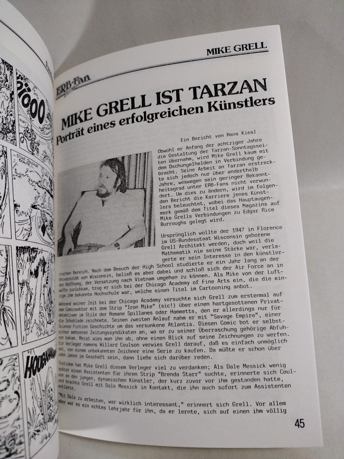 ERB Fan Das Magzin (1988) German Text  Fanzine Lot Set #14 15 Mike Grell Tarzan