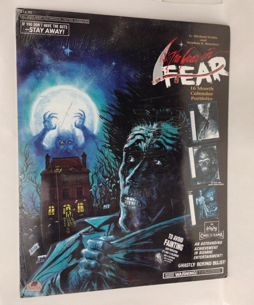 Dobbs & Bissette's THE YEAR IN FEAR (1991) 16-Mo Calendar Portfolio Tundra 16x20