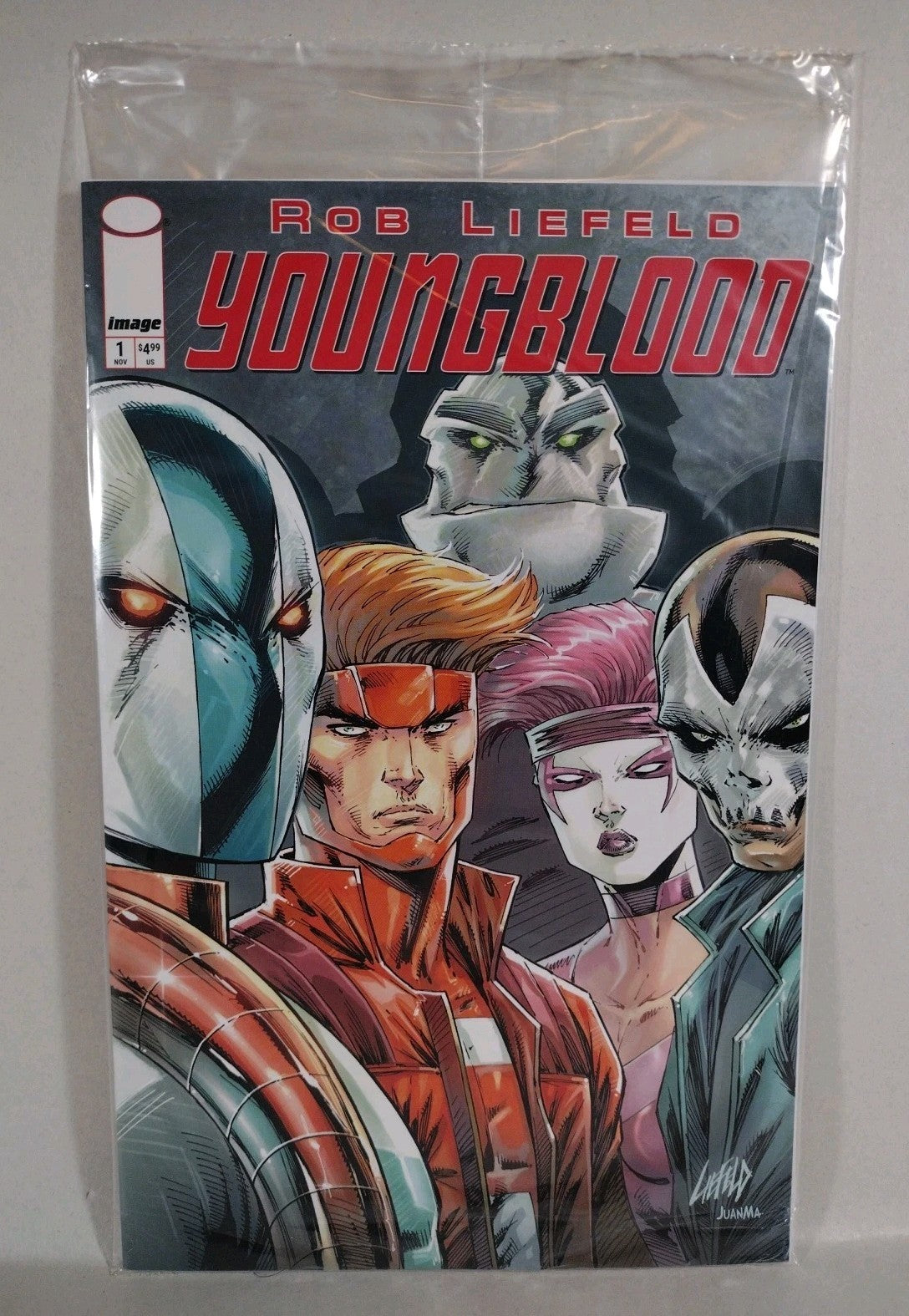 Youngblood #1 (2025) Rob Liefeld Image Comic Polybagged Cover W Shaft Card NM
