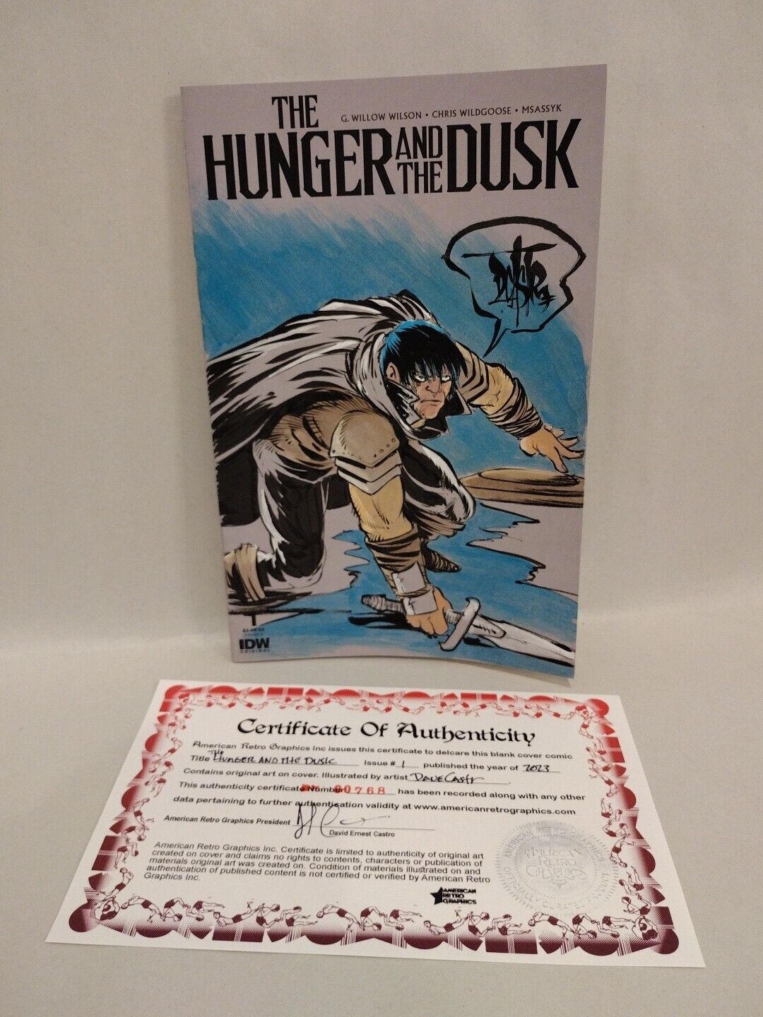 Hunger And The Dusk #1 (2023) IDW Sketch Variant Cover Comic W Original Art COA