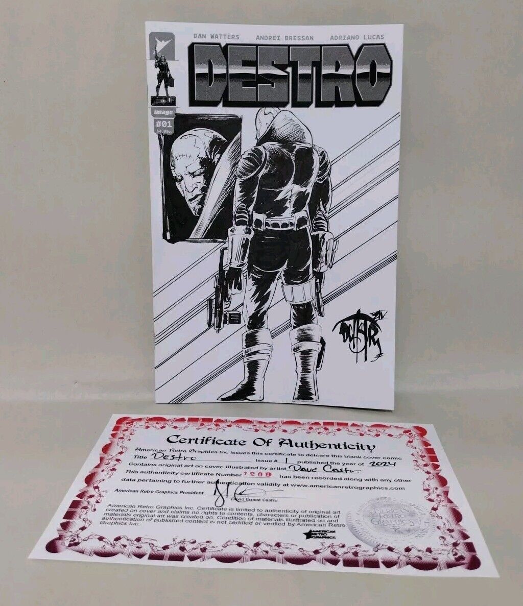 Destro #1 (2024) Image Skybound Comic Sketch Variant W Original Dave Castr Art