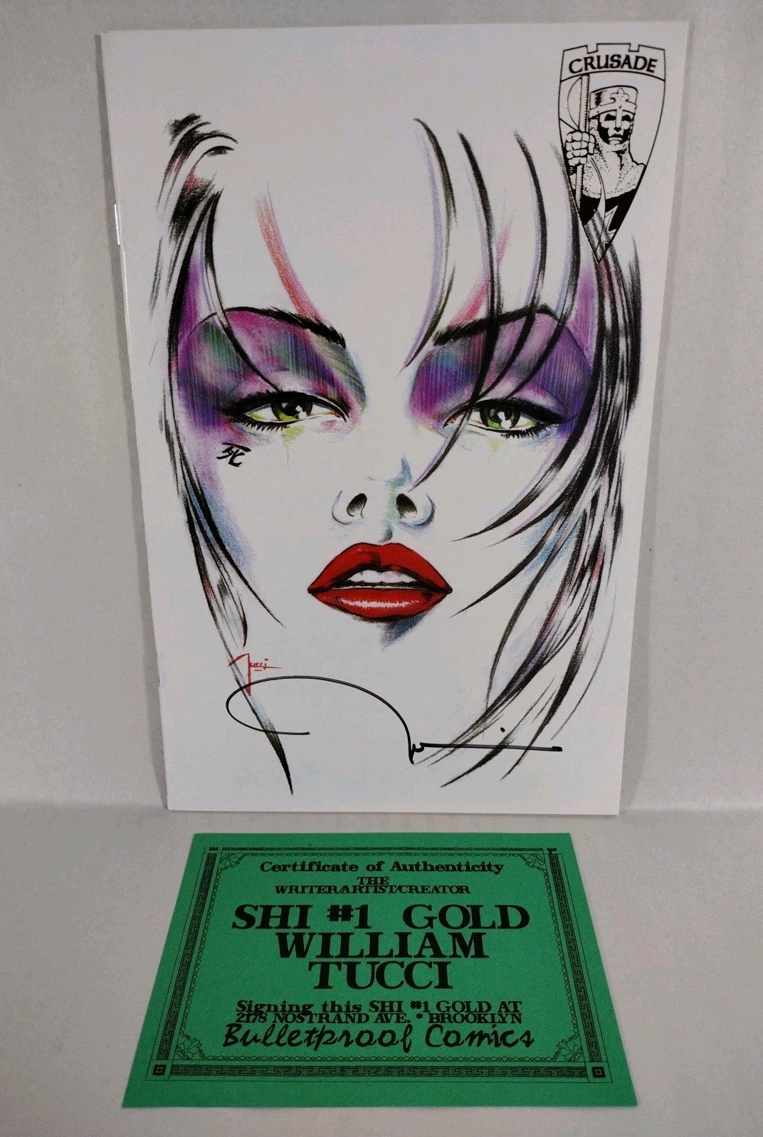 Shi Way Of The Warrior 1995 Crusade Comic Signed Lot 1 2 3 4 5 6 7 Set W Prints