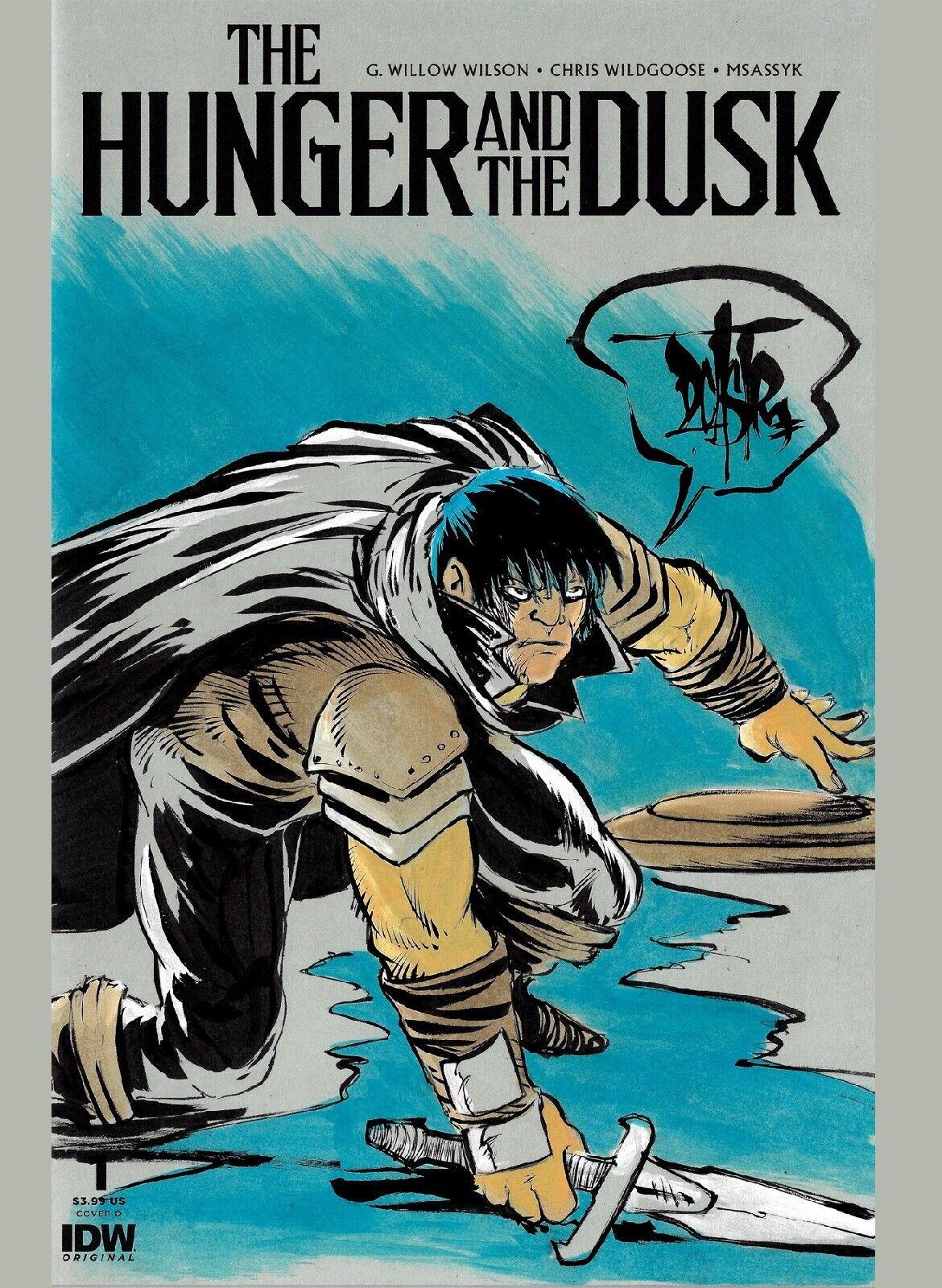 Hunger And The Dusk #1 (2023) IDW Sketch Variant Cover Comic W Original Art COA