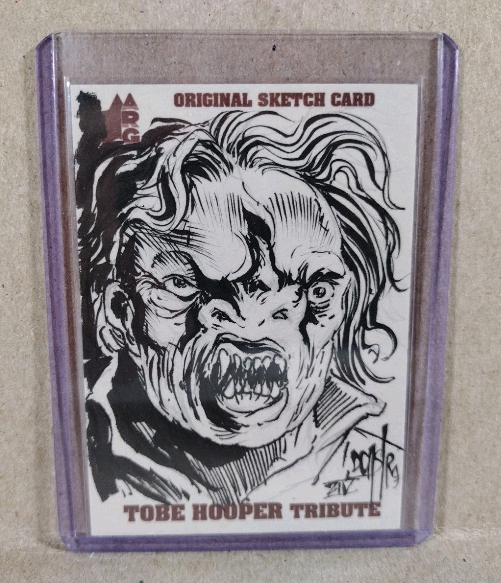 Tobe Hooper Tribute Sketch Card 2022 ARG W Original DCastr Gunther Twibunt Art