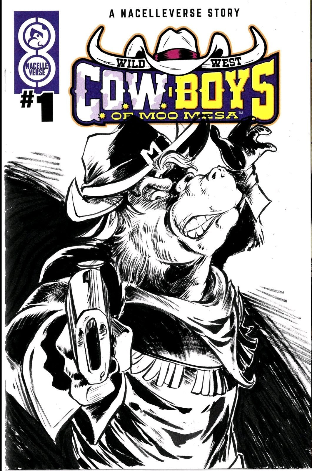 Cowboys Of Moo Mesa #1 (2025) Nacelle Comic Sketch Cover W Original DCastr Art