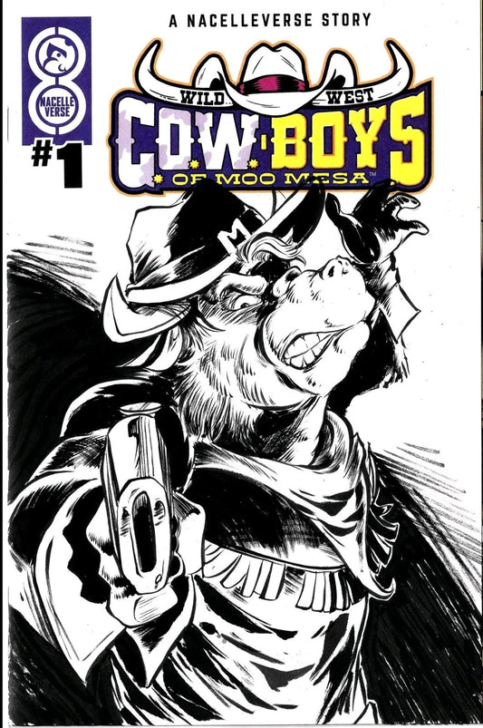 Cowboys Of Moo Mesa #1 (2025) Nacelle Comic Sketch Cover W Original DCastr Art