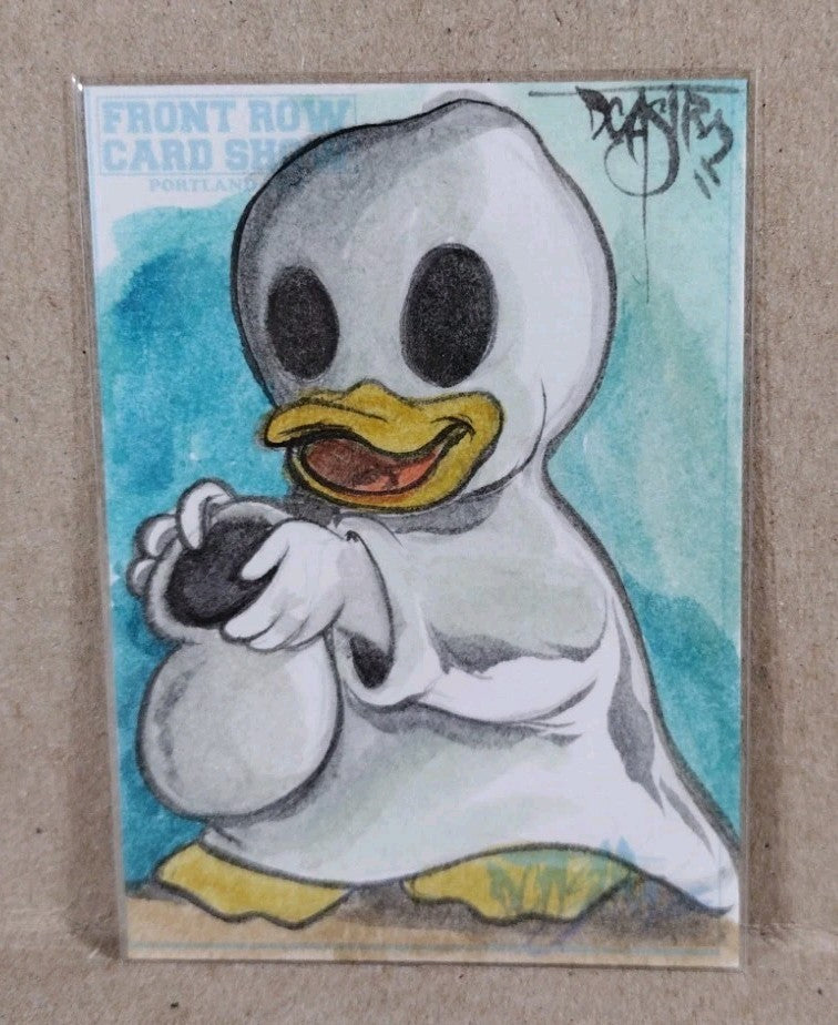 DCastr (2025) Front Row Show Exclusive Sketch Card W Original Duck Ghost Art