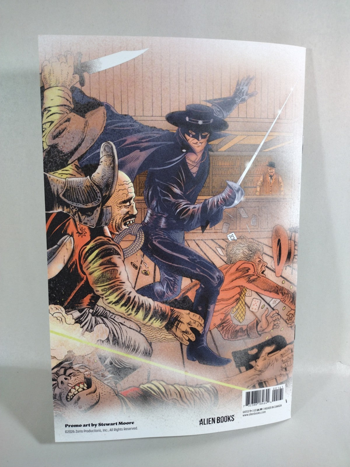 Zorro 1 (2026) Alien Books Sketch Variant Cover Comic W Original Dave Castr Art