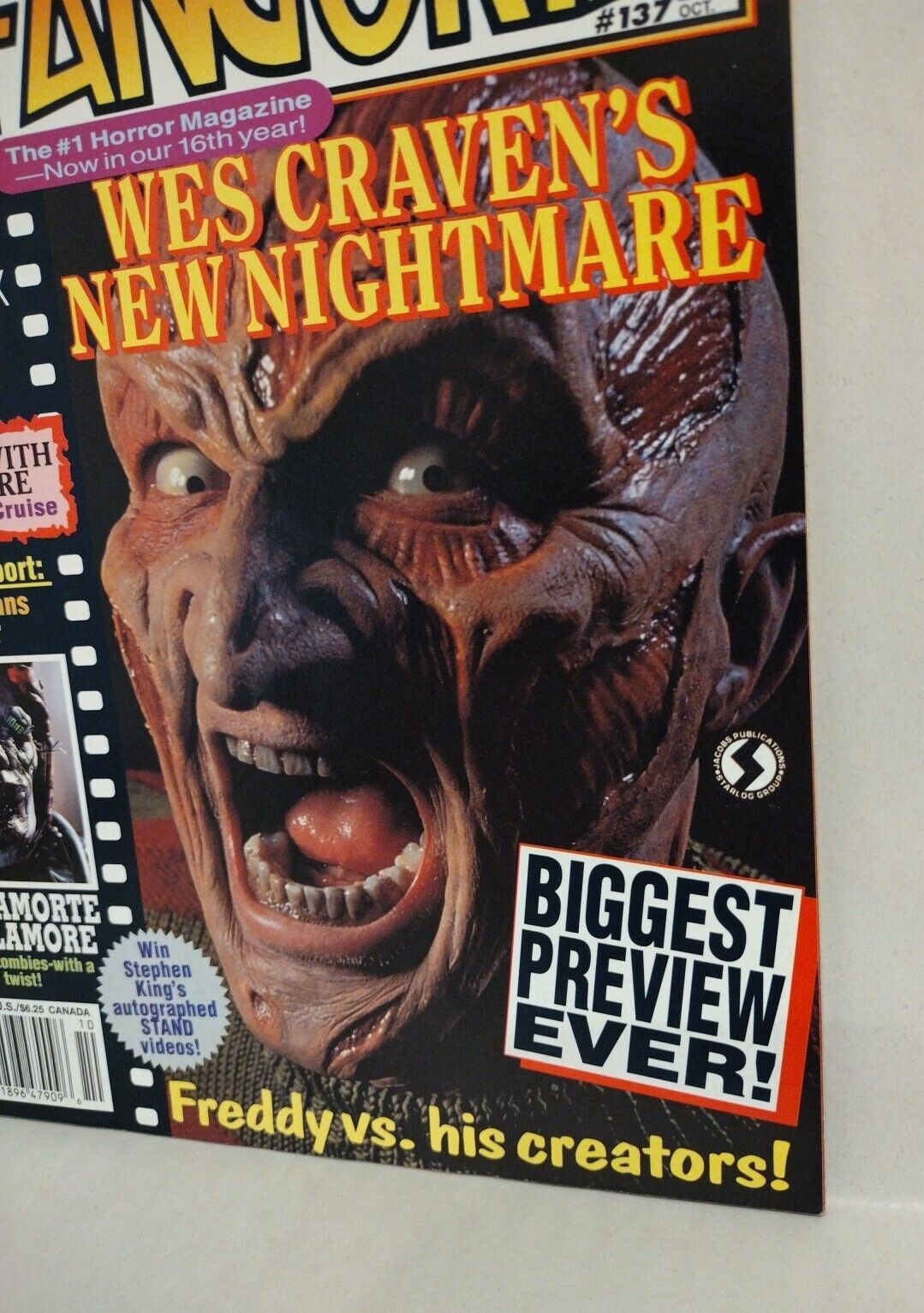 FANGORIA Magazine #137 (1994) New Nightmare Frankenstein Ed Wood Dellamorte 