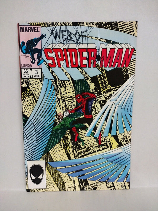 Web of Spider-Man #3 (1985) Marvel Comic Vulture Appearance VF-NM