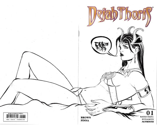 Dejah Thoris #1 (2023) Blank Cover Variant W Original DCastr Art ARG COA 599