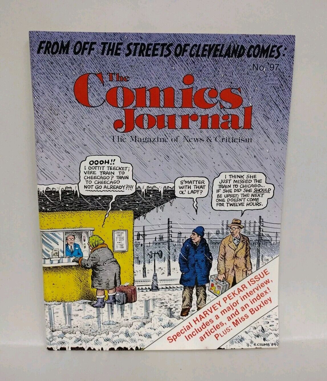 Comics Journal Magazine #97 (1985) Harvey Pekar Issue Robert Crumb Cover VF-NM