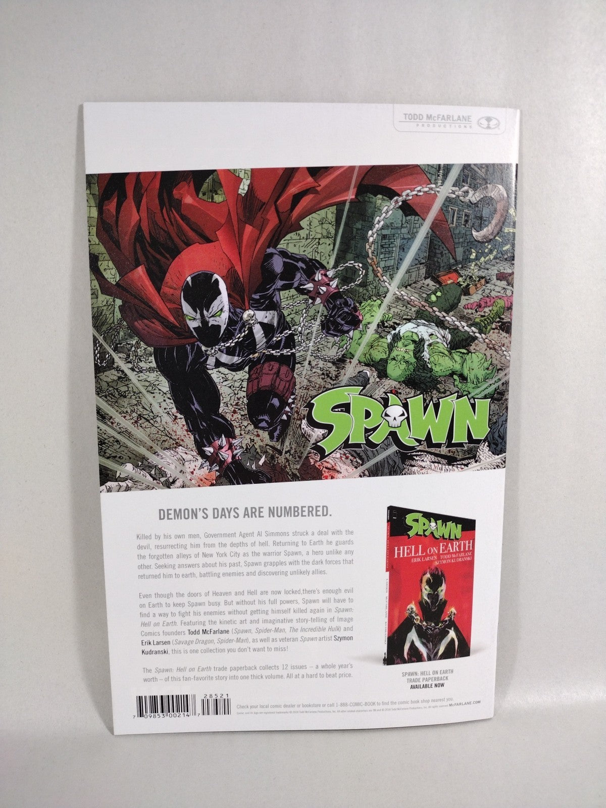 Spawn #285 (2018) Image Comic Mattina Mask Half Blank Cover Variant New NM