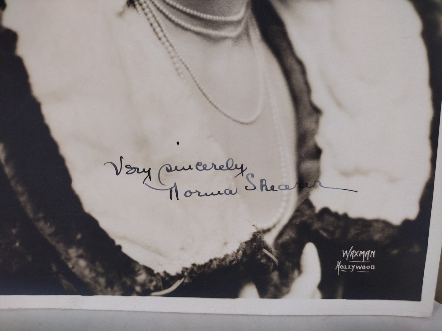 Norma Shearer Silver Screen Actress 6 X 9" Sepia Photo Signed W JSA COA