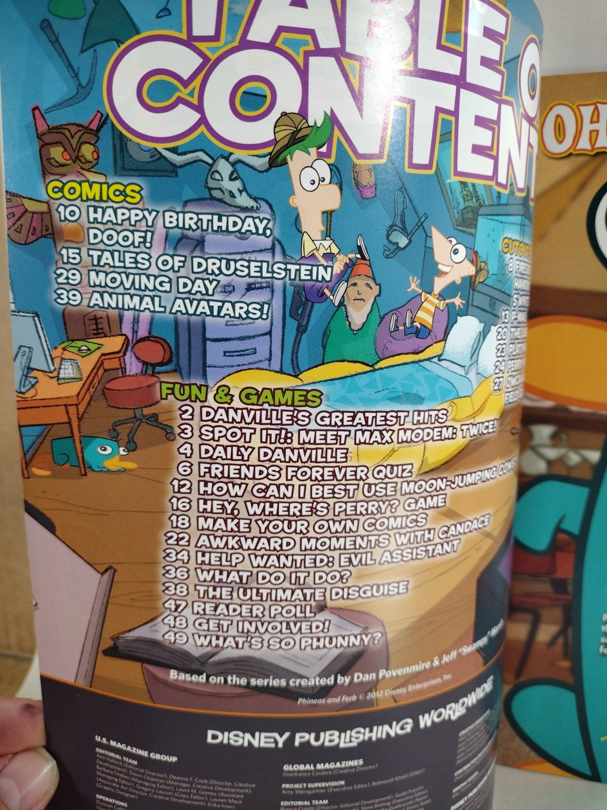 Phineas And Ferb Official Disney Comic Magazine Lot Set #1 (2011) 6 (2012)