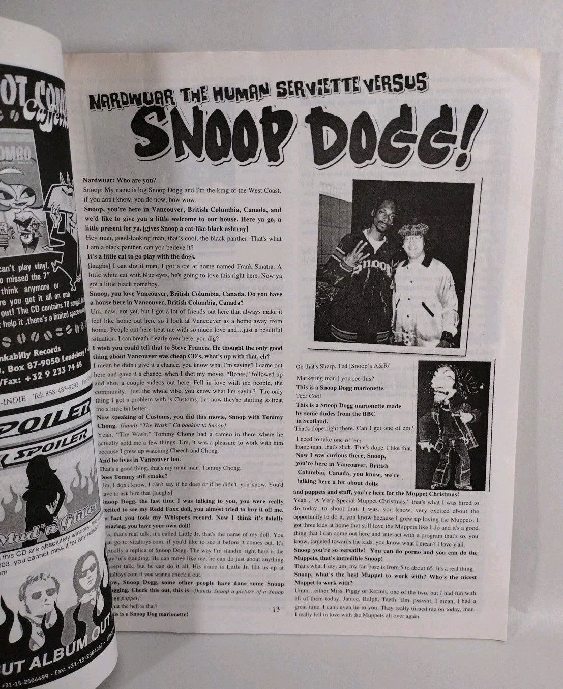 Roctober #35 (2003) Music Magazine Snoop Dogg Rudy Ray Moore Dolemite Interview