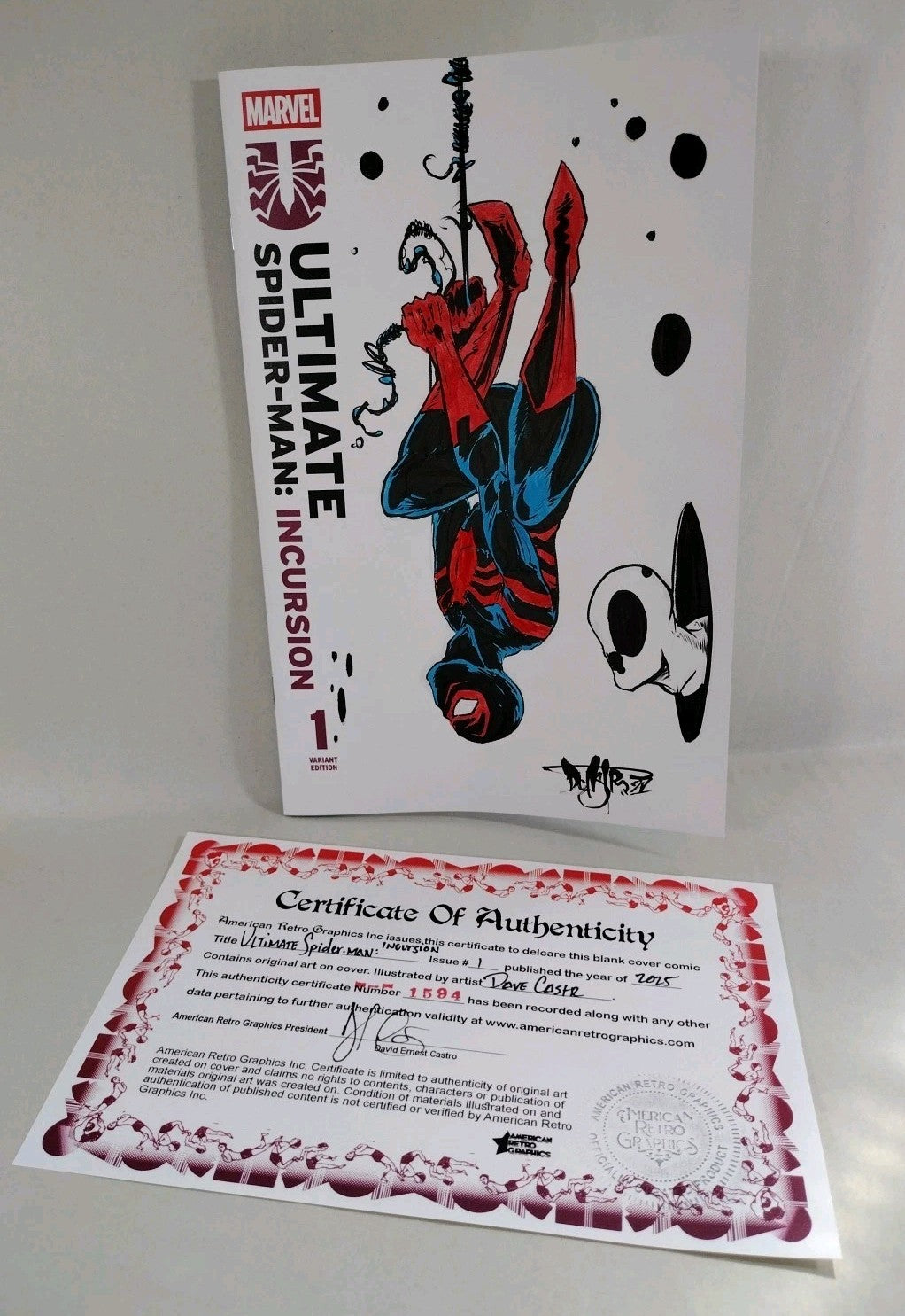 Ultimate Spider-Man: Incursion 1 Marvel Sketch Cover Comic W Original DCastr Art