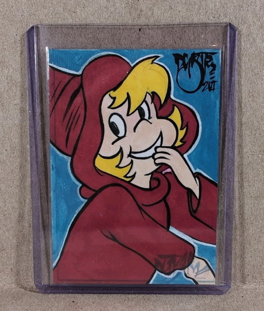 Dave Castr Crusin (2025) OAC Sketch Card W Original Harvey Comic Wendy Witch Art