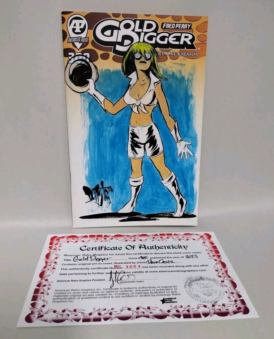 Gold Digger #300 (2023) AP Comic Sketch Variant W Original Dave Castr Gina Art