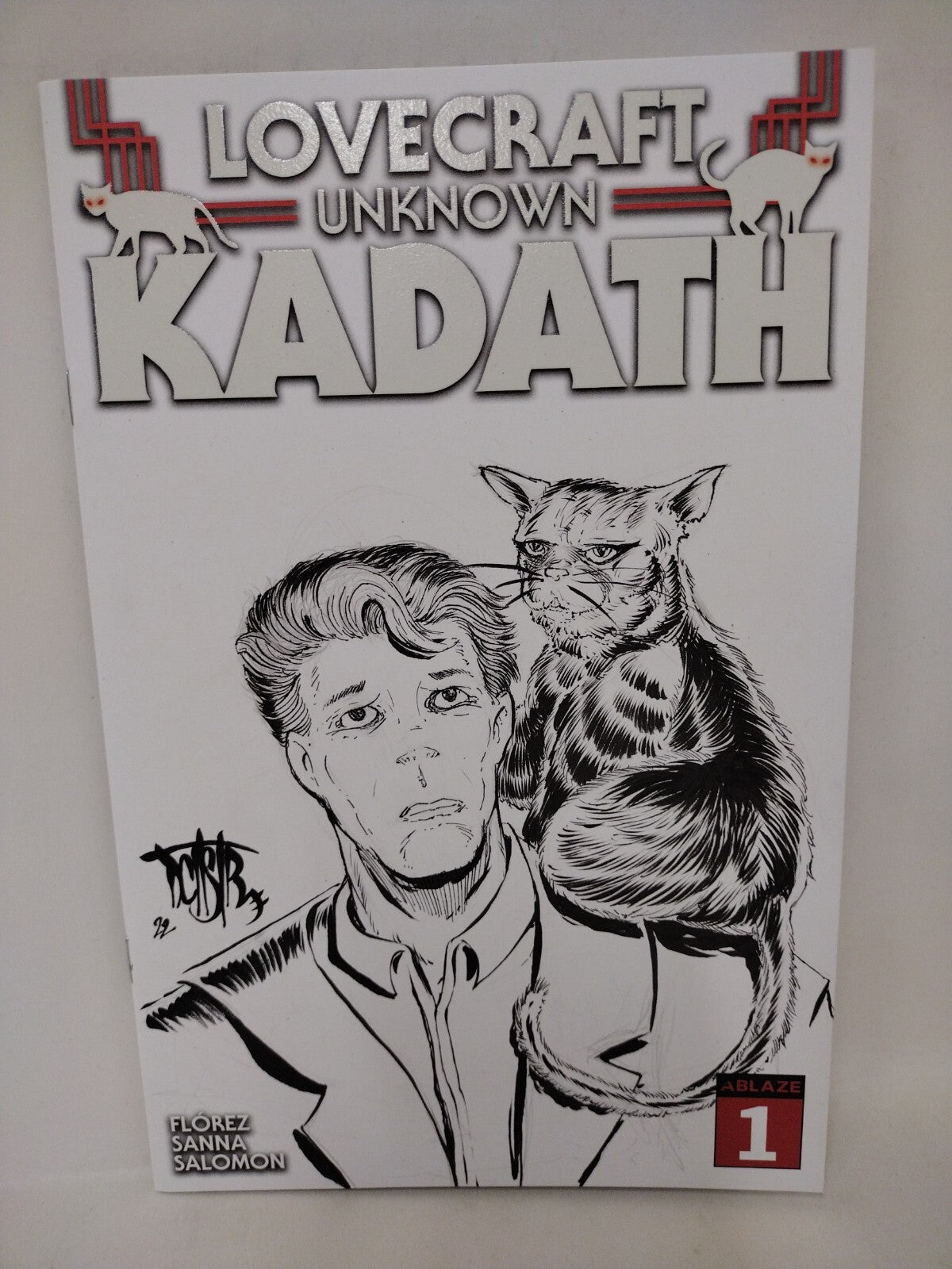Lovecraft Unknown Kadath #1 Comic Blank GID Cover w Original Dave Castr Art COA