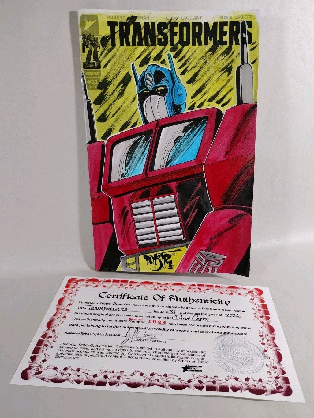 Transformers 31 Image Comic 2026 Sketch Var Cover W Original Optimus DCastr Art