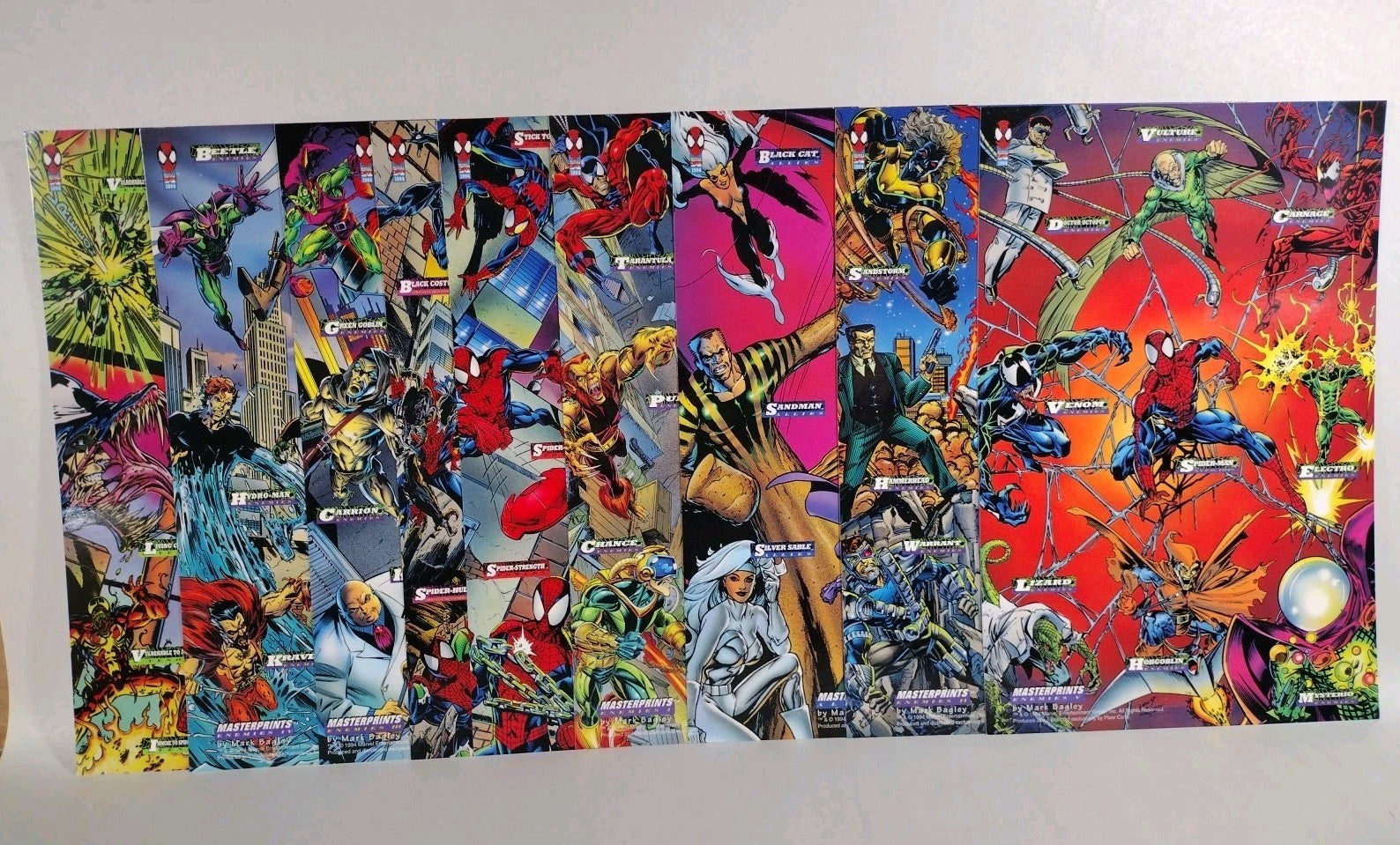 Marvel Master Prints (1994) Complete Fleer Uncut 9 Card Set Mark Bagley