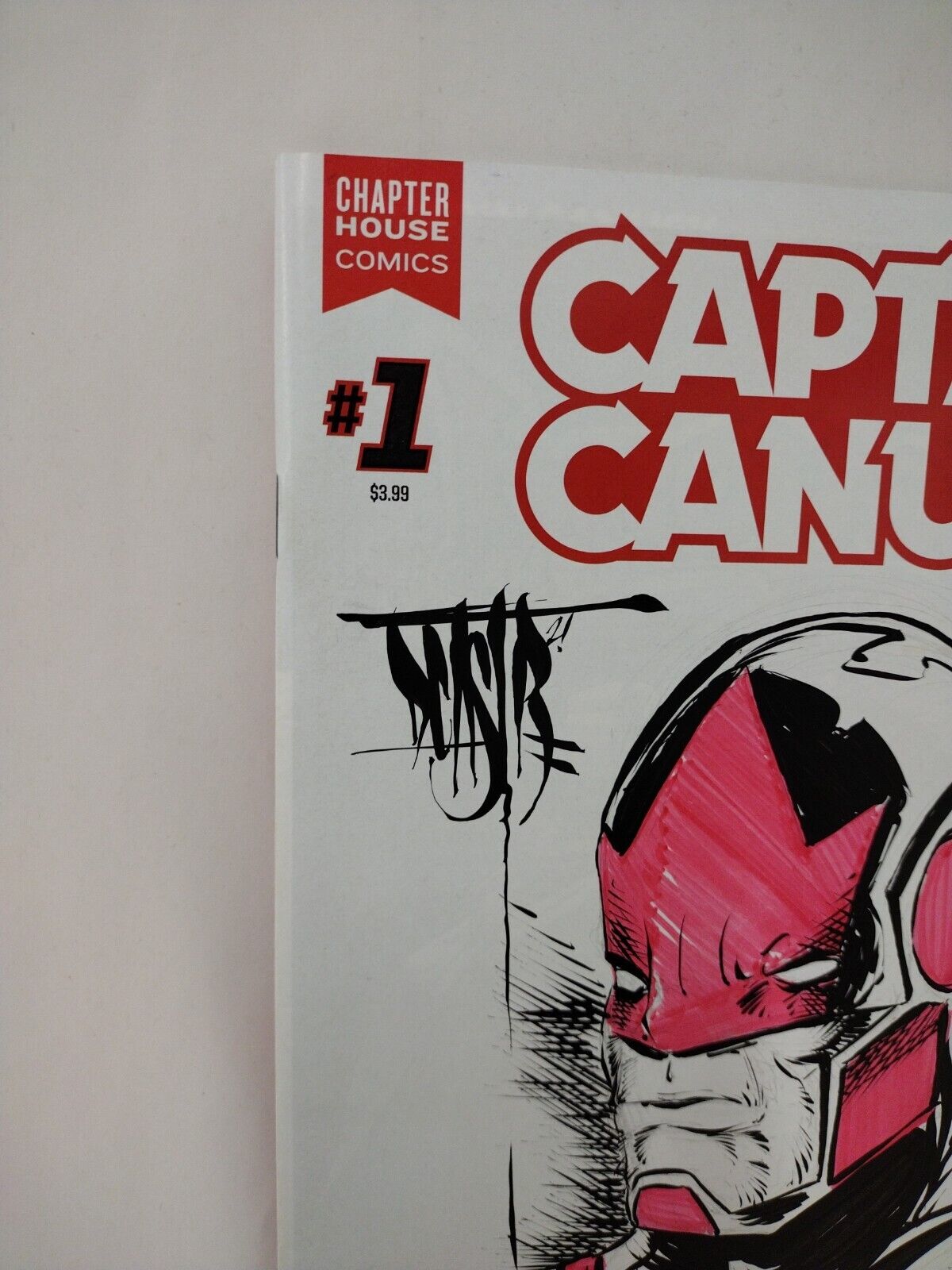 Captain Canuck #1 (2015) Chapter House Blank Cover Variant W Original DCastr Art