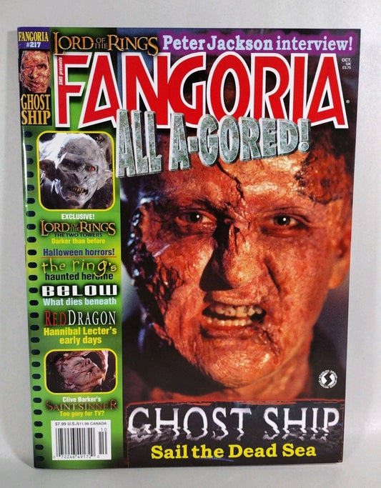 FANGORIA Magazine #217 (2002) Lord Of The Rings Red Dragon Saint Sinners Ring NM