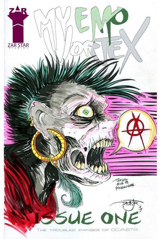 MY EMO VORTEX #1 (2016) ZS Studios Sketch Cover W Original Seer Art Dave Castr