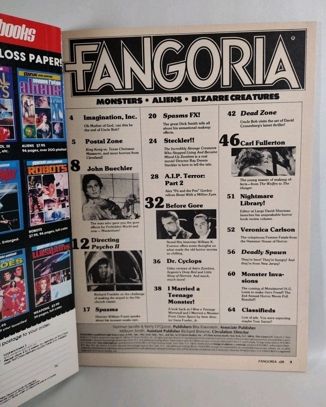 Fangoria Magazine 28 (1983) Friday The 13th Pt 2 Poster Spasms Deadly Spawn VF