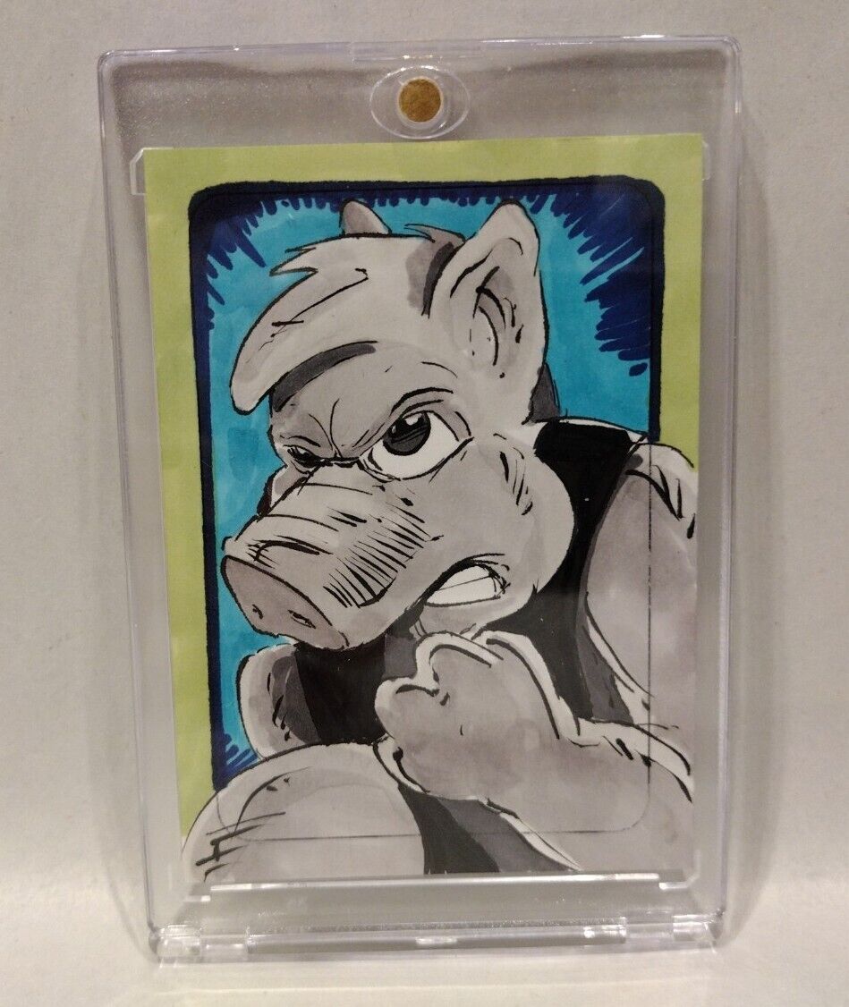 TMNT Cerebus Aardvark (2023) #86 Dave Sim Sketch Card w Original Dave Castr Art