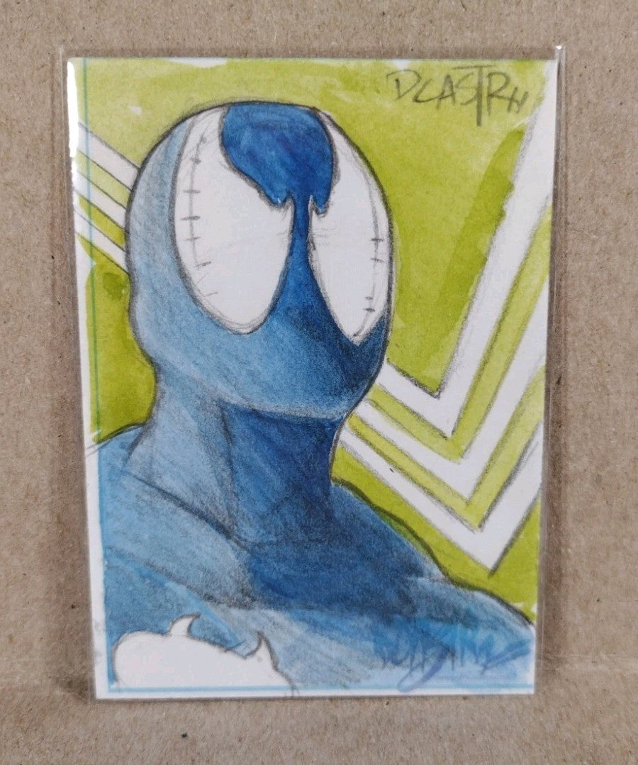 Dave Castr Crusin (2025) OAC Sketch Card W Original Black Suit Spider-Man Art
