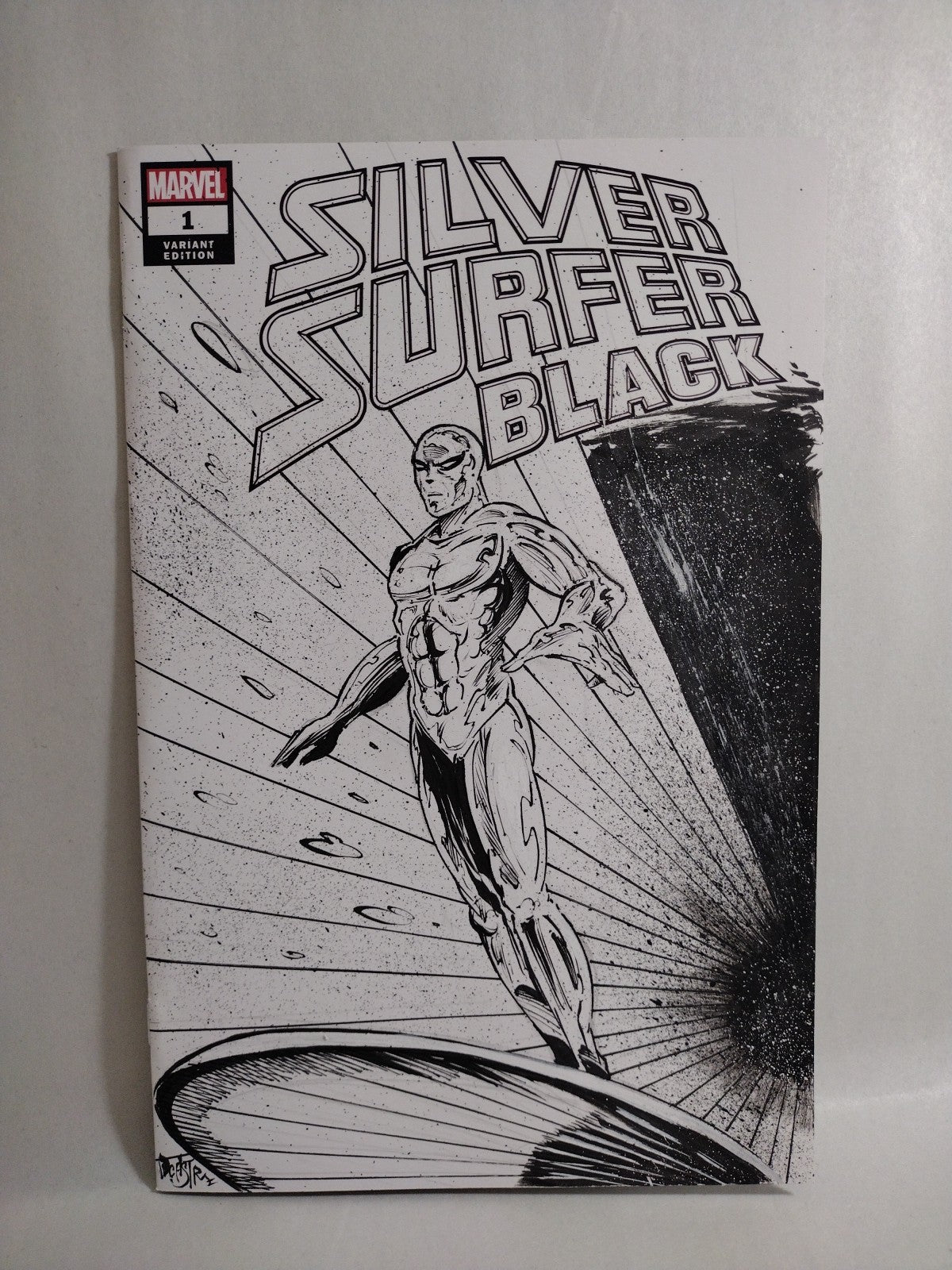 Silver Surfer Black (2019) Marvel Sketch Cover Variant W Original Dave Castr Art