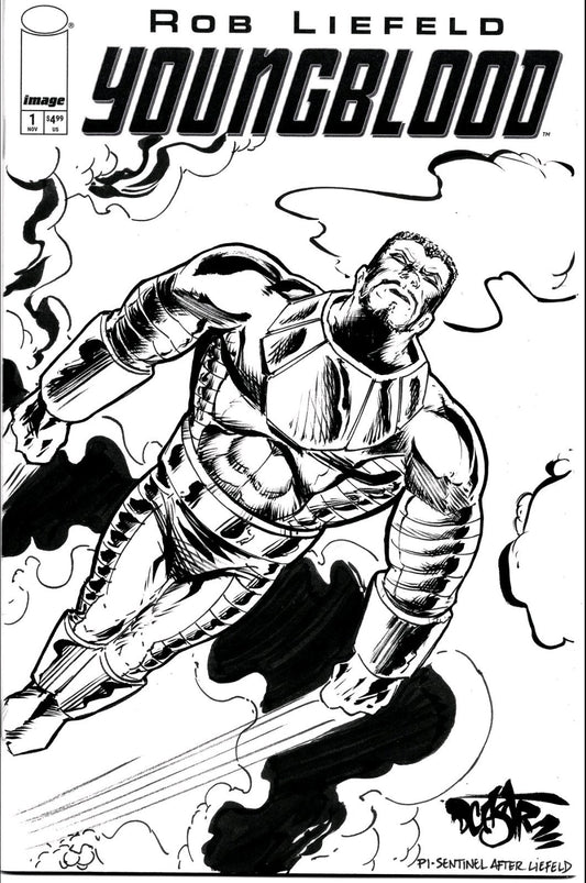 Youngblood #1 (2025) Rob Liefeld Image Sketch Cover Comic W Original DCastr Art