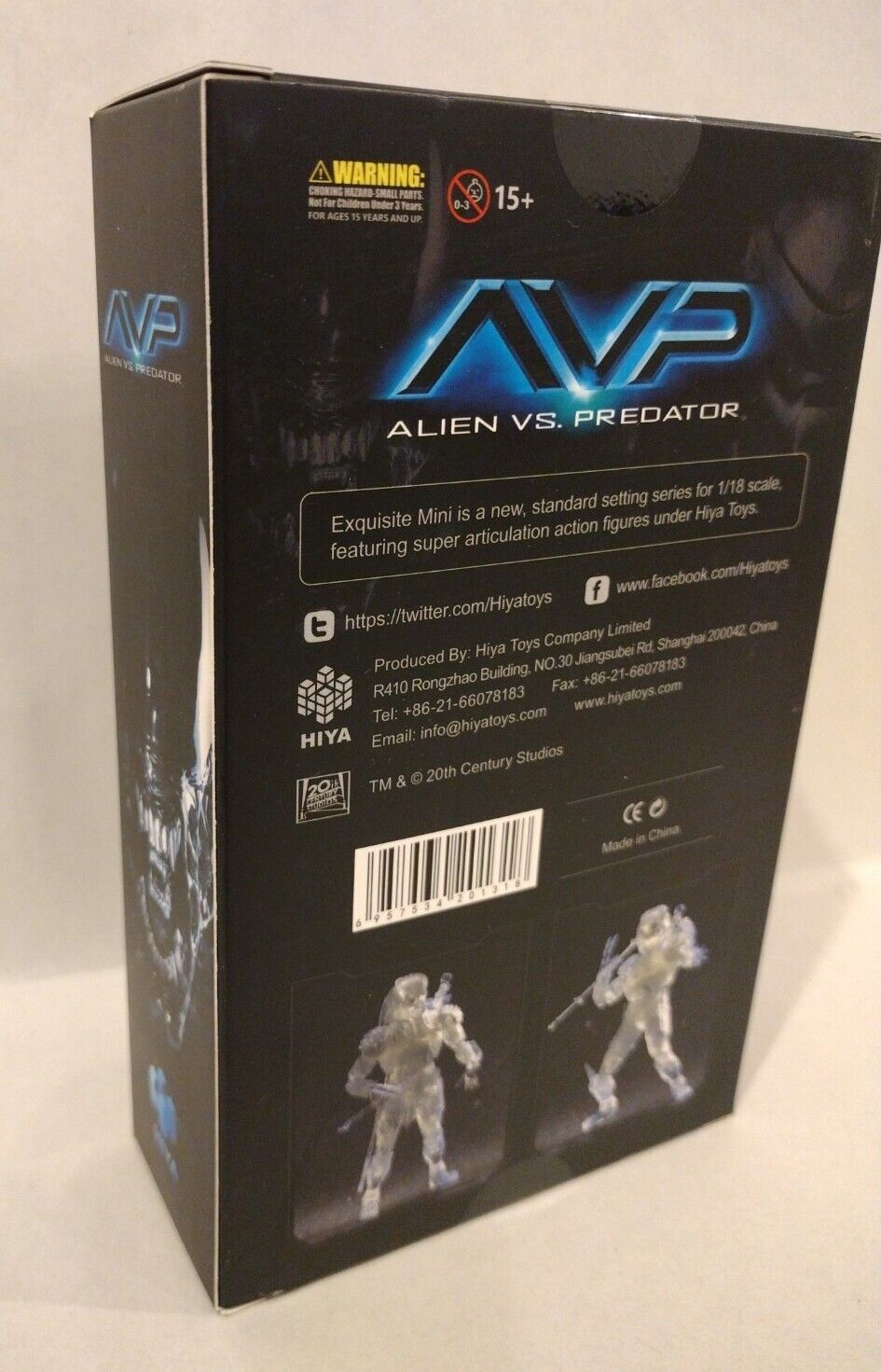 Alien vs Predator AVP Invisible Scar 1:18 Scale 4in Acton Figure HIYA Toys New