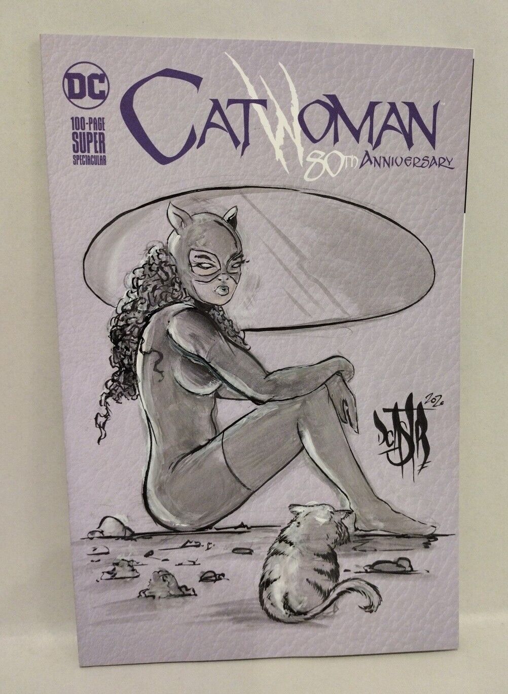 Catwoman 80th Anniversary (2020) Sketch Variant Cover W Original Dave Castr Art