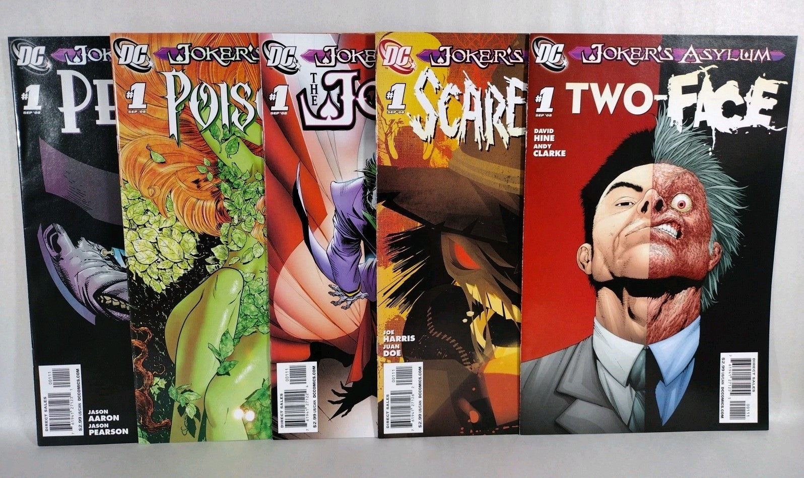 Joker's Asylum (2008) Comic Lot Set Scarecrow Two-Face Penguin Poison Ivy Joker