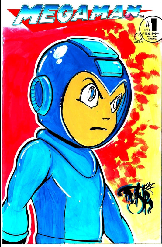 MegaMan Timelines #1 (2025) Udon Capcom Sketch Cover Comic W Original DCastr Art