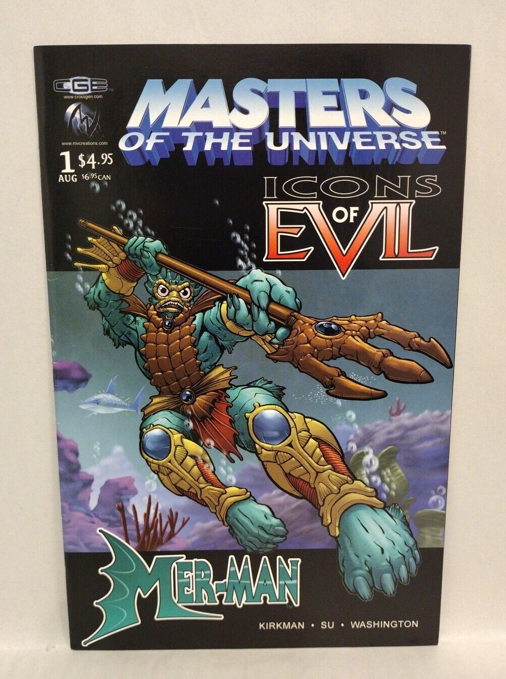 Masters Of The Universe (2003) Icons Of Evil Comic Lot Set Mer-man Triklops Snak