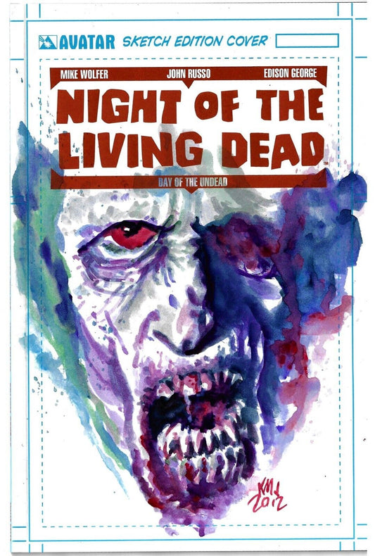 NOTLD Day Of The Undead #1 (2014) Sketch Cover Variant W Original Ken Meyer Art