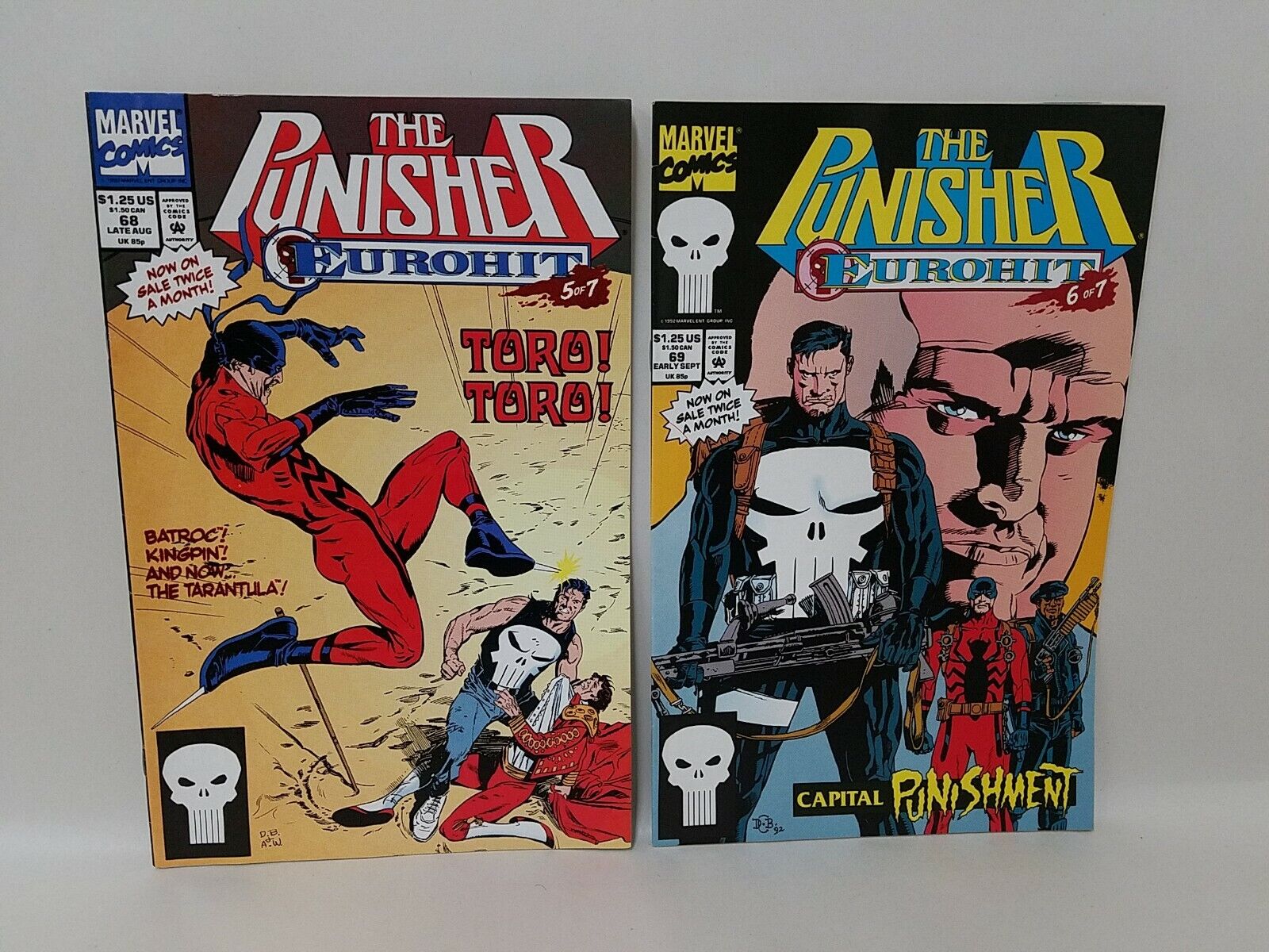 Punisher (1992) Marvel Comic Lot 64 67 68 69 70 71 Eurohit Abnett & Lanning