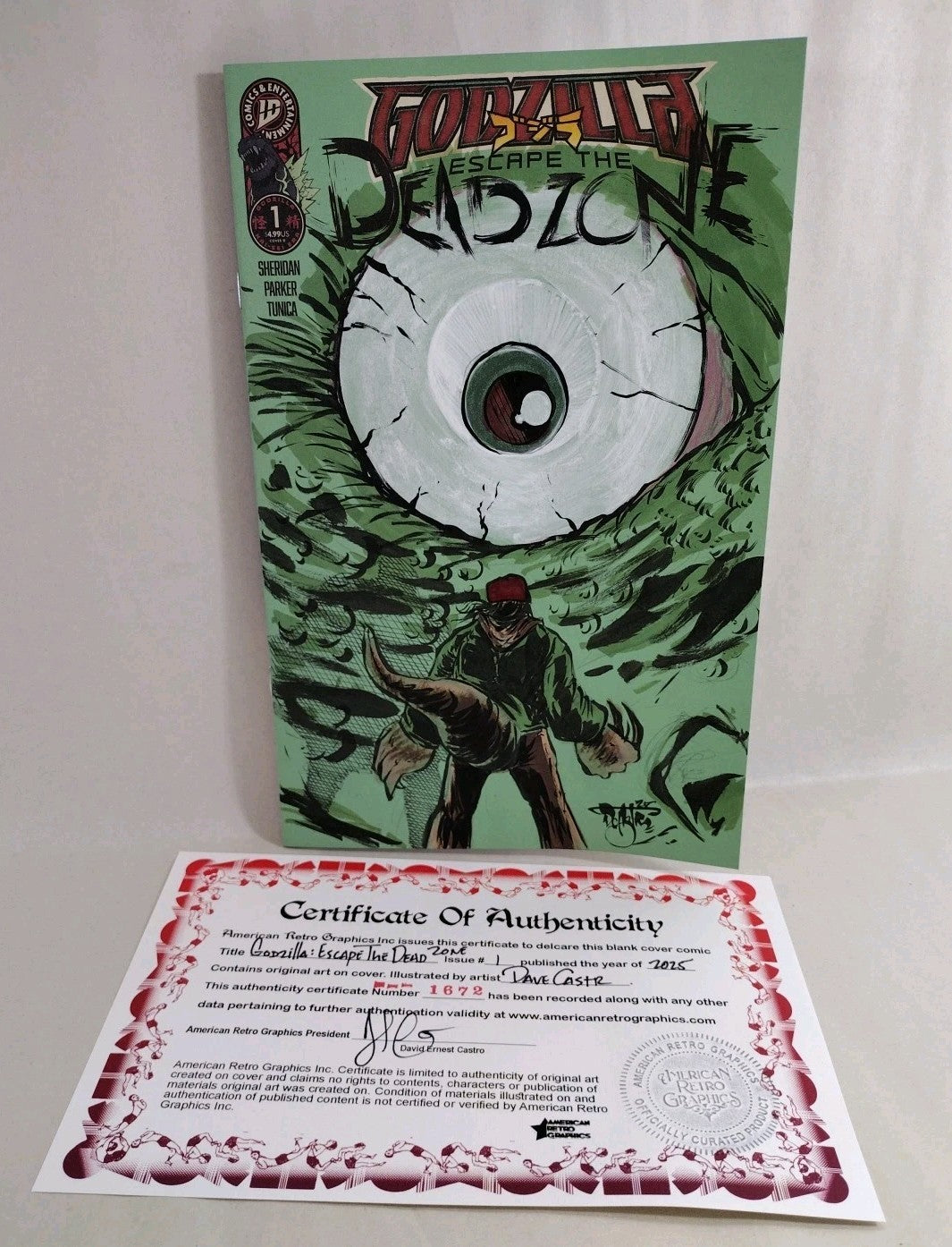 Godzilla Escape The Dead Zone #1 IDW Sketch Cover Comic W Original DCastr Art