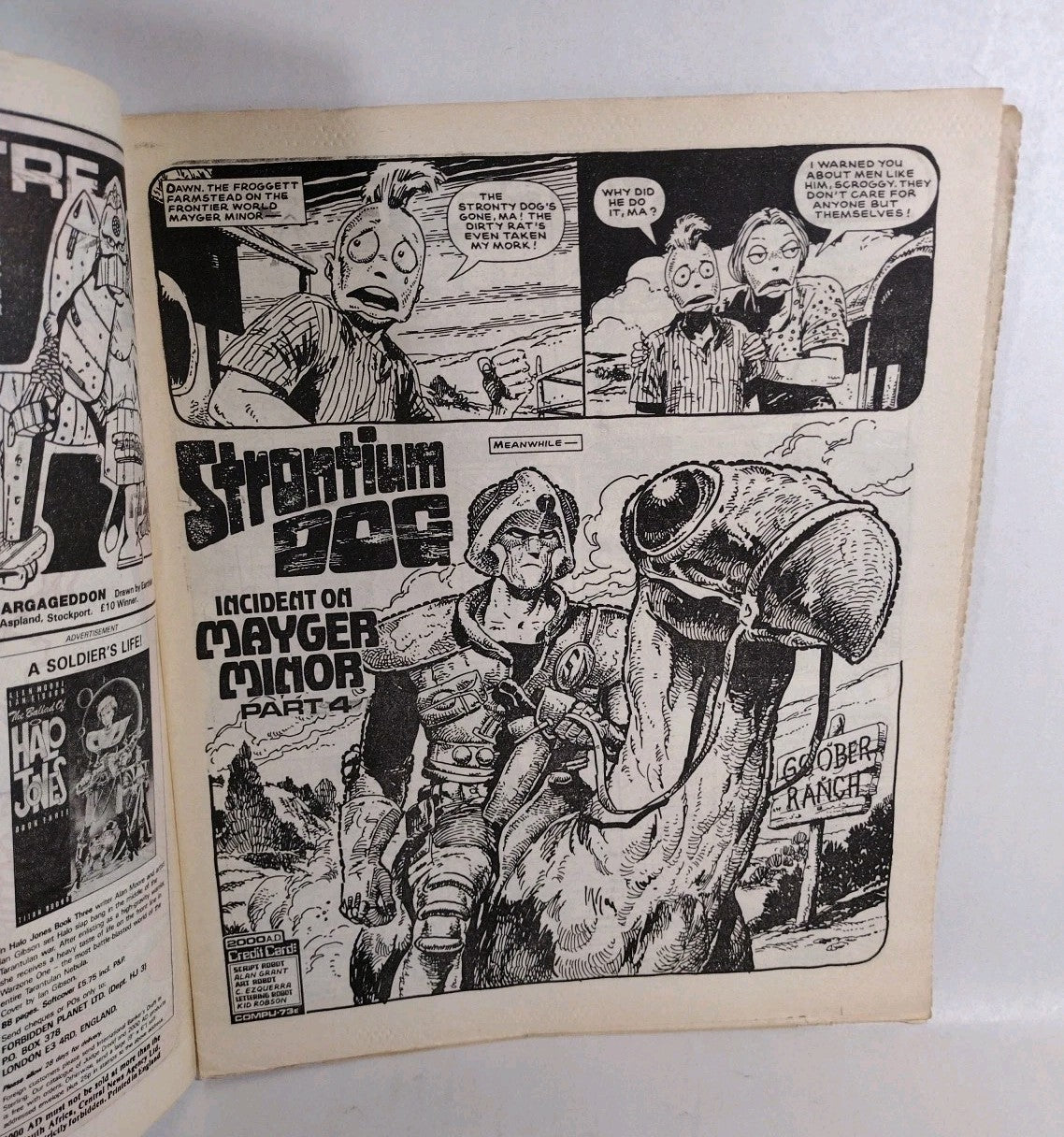 2000ad (1986) Prog 493 Judge Dredd Slaine Strontium Dog Uk Newsprint Comic